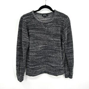 A.P.C. Gray Knit Crew Neck Pullover Sweatshirt Sweater Size Medium